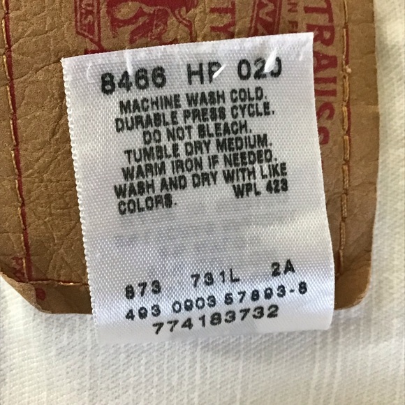 LEVI STRAUSS DENIM IVORY JACKET SIZE MEDIUM JR - Picture 7 of 7